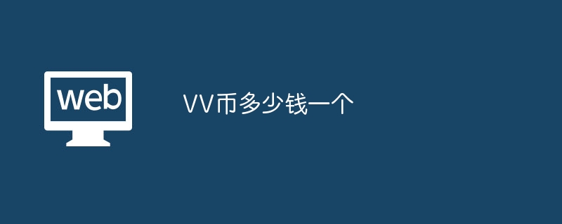 VV币多少钱一个