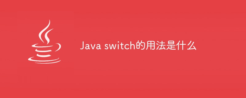 Java switch的用法是什么_Java switch如何使用-java教程-