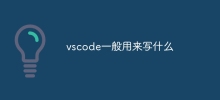vscode一般用來寫什麼