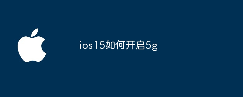 ios15如何开启5g_ios15开启5g的方法-苹果手机-
