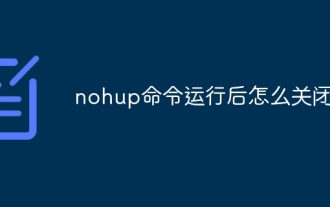 nohup命令运行后如何关闭