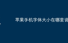 苹果手机字体大小在哪里调整