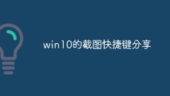 Win10 screenshot shortcut key sharing