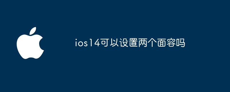 ios14可以設定兩個面容嗎