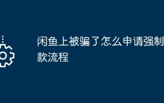 閒魚被騙了怎麼申請強制退款流程