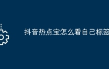 抖音热点宝怎么看自己标签