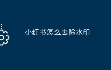 小红书怎么去除水印