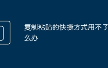 复制粘贴的快捷方式用不了怎么办