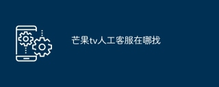 芒果tv人工客服在哪找