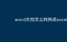 word文档怎么转换成excel