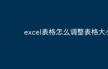 excel表格怎么调整表格大小