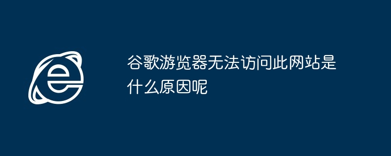 Google ブラウザがこの Web サイトにアクセスできないのはなぜですか?