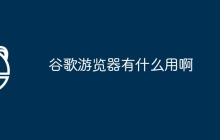 谷歌游览器有什么用啊