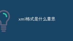 xml格式是什麼意思