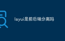 layui是前后端分离吗