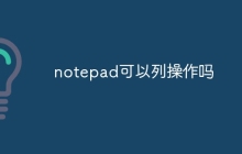 notepad可以列操作吗