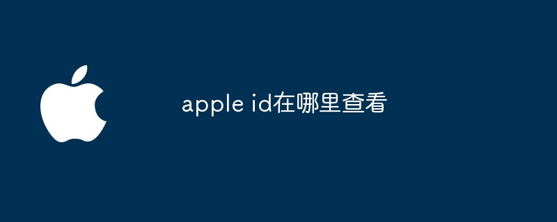 Apple IDを確認する場所