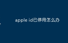 apple id已停用怎么办