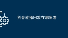 Where to watch Douyin live broadcast replays