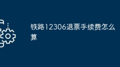 How to calculate the refund handling fee for Railway 12306