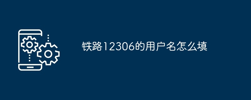 铁路12306的用户名怎么填