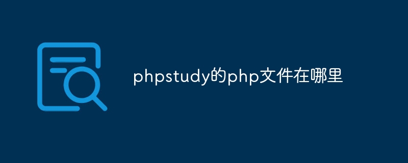 phpstudy的php文件在哪里