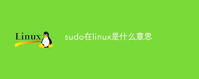 sudo在linux是什麼意思