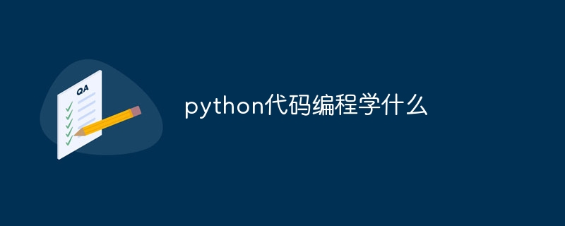 python代码编程学什么