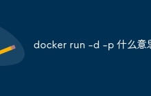 docker run -d -p 什么意思