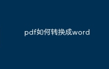 pdf如何转换成word