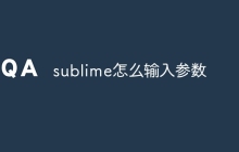 sublime怎么输入参数