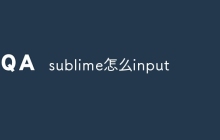 sublime怎么input