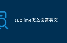 sublime怎么设置英文