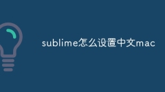 sublime怎麼設定中文mac