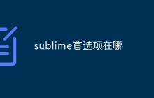 sublime首选项在哪