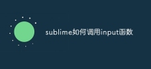 sublime如何呼叫input函數