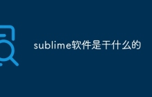 sublime软件是干什么的