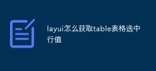layui怎么获取table表格选中行值