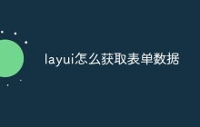layui怎么获取表单数据