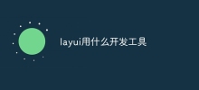 layui用什麼開發工具