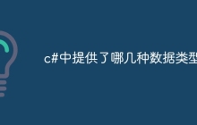 c#中提供了哪几种数据类型