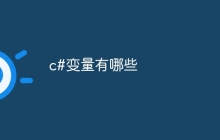 c#变量有哪些