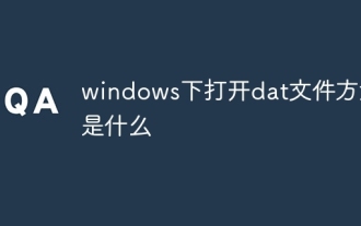 windows下打开dat文件方法是什么