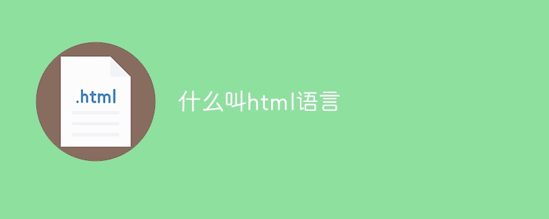 什么叫html语言