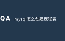 mysql怎么创建课程表
