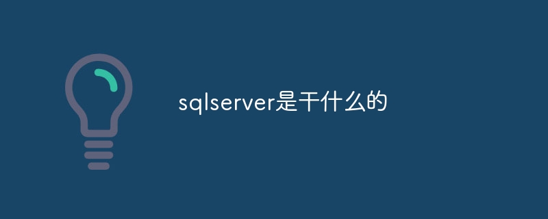 Apakah yang dilakukan sqlserver?