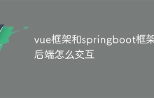 vue框架和springboot框架前后端怎么交互