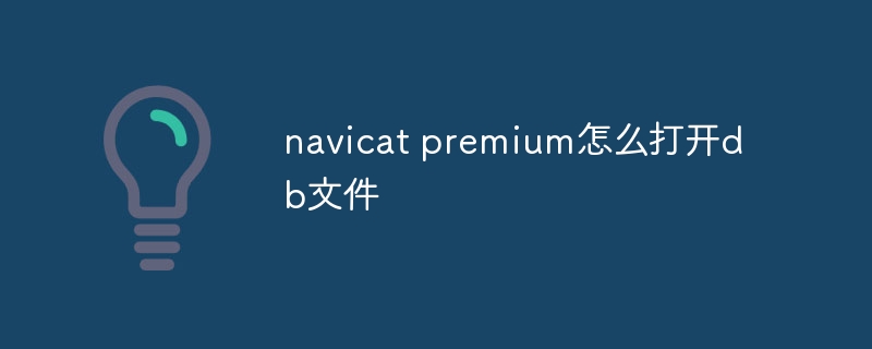 navicat premium怎么打开db文件
