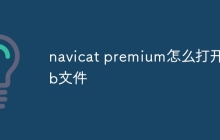 navicat premium怎么打开db文件