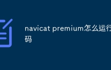 navicat premium怎么运行代码